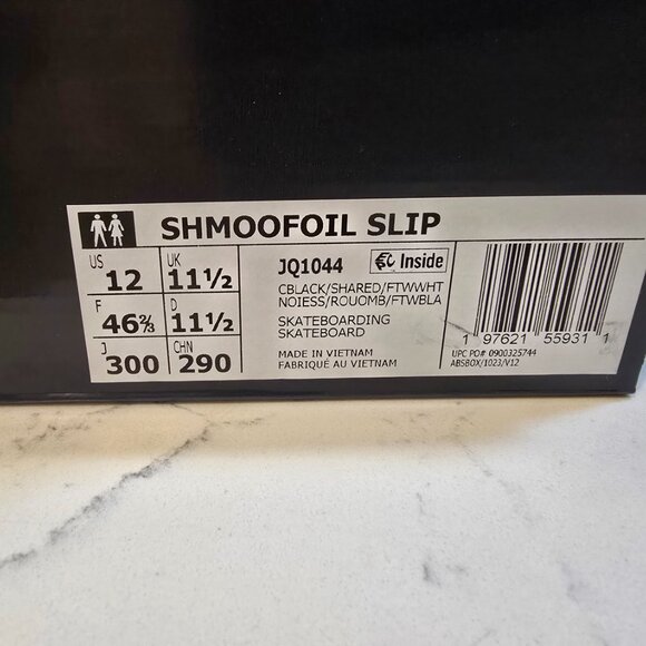 Adidas Shmoofoil Skateboarding Shoes - Core Black / Shadow Red JQ1044 Mens 12 - Picture 10 of 16